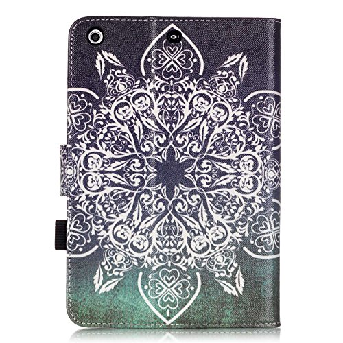 iPad Mini 3 Hülle, Deenor Colorful Painting and Stylish Drawing Wallet Case Book Style PU Leder Flip Protective Stand Flip Schutzhülle Hülle für Apple iPad Mini 1/2/3 Generation. (Retro pattern) - 3