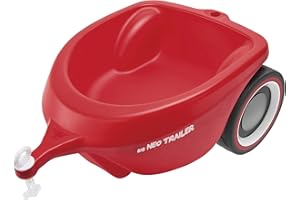 BIG Spielwarenfabrik-obby Neo Trailer Rojo Car Anhänger für drinnen und draußen para el Coche Big Bobby, Volumen de Carga: 3 litros, para niños a Partir de 1 año, Color, Talla única (800056266)