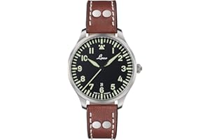 Reloj de Aviador Laco Genf.2.D 40, 40 mm Ø Reloj de Cuarzo con indicador de Fecha, Modelo A, Made in Germany