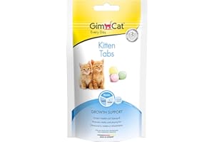 GimCat Kitten Tabs - Funktionaler Katzensnack speziell für junge Katzen ab der 6. Woche - 1 Beutel (1 x 40 g)