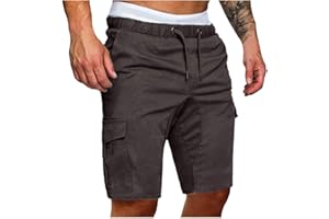 SUSENSTONE Homme Bermuda Sport Ete Pas Cher,Short Multipoches Fashion Pantalon Court Jogging Chic Confortable Baggy Cordon De Serrage Taille éLastiquéE Shorts