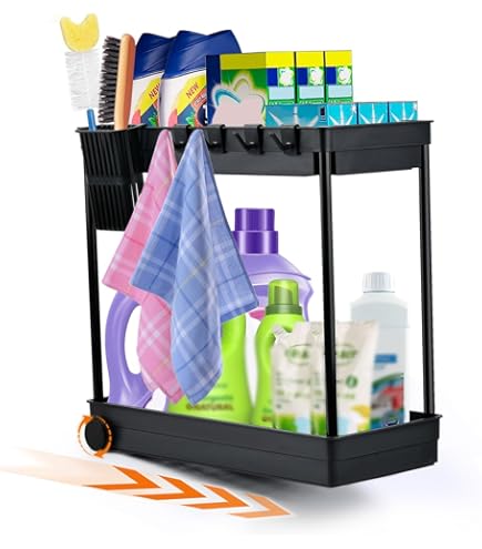 Organizer Sottolavello SNIPS Con Ruote - Porta Detersivi Bianco Made In Italy - Foto 9