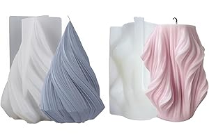 Loomify Moldes para Velas Silicona, 3D Pilar Cónico Molde Vela para Elaboración Artesanal de Velas Perfumadas, Jabones, Artesanías de Yeso y Resina, Molde Cera de Soja DIY, Paquete de 2