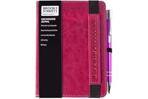 BROOK STREET NOTES - Taccuino A6 per password web e indirizzi internet A6 rosa