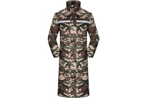 Coutyuyi Homme Veste de pluie imperméable à long manteau de pluie pour capuche réutilisable Vêtements de pluie légers réfléchissants