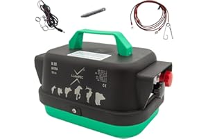 Llampec B5 Pastor eléctrico mixto - Valla eléctrica para caballos, vacas, ovejas y ganado - 4J 10.000V y 40km de alcance - Cerca de alta potencia - Batería no incluída - Fabricada en España