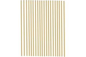 STORMSHOPPING 20PCS 3mm Brass Rod, Metal Solid Round Brass Rod Pin Lathe Bar Stock for RC Model Airplane Helicopter DIY Craft - 100mm Length