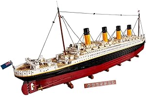 EN7JIOY Technik Titanic 9090 Bausteine Stück Modular Kreuzfahrtschiff Titanic Modell Bausatz Bauset Schiff Konstruktionsspielzeug
