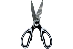 Scherenpalast Multifunctional Kitchen Scissors: Stainless Steel, Ergonomic Handle, 21 cm, Integrated Bottle Opener & Nutcracker, Includes Protective Cap - Perfect for Any Kitchen!
