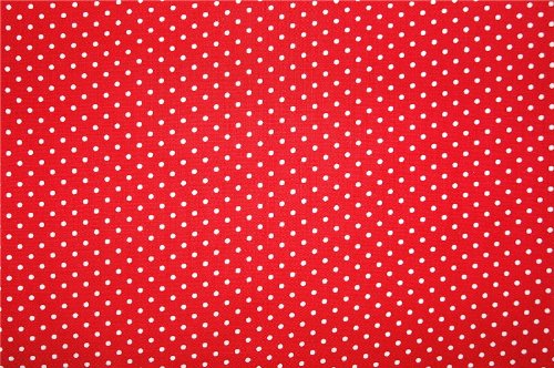 0,5m Stoff Punkte klein Rot/ Weiß