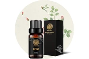APHROSMILE Aromaterapeutyczny Olejek Różany, 100% Czyste Olejki Eteryczne Różany Zapach do Dyfuzora, Nawilżacz, Masażu, Aromaterapii, Pielęgnacja skóry i włosów, Aromaterapeutyczne Olejki Różowe 0,33oz-10ml