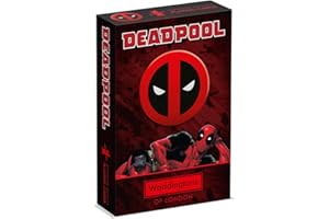 Waddingtons Number 1 Deadpool Playing Card Game, Play with your favourite superheroes from Lady Deadpool and Kidpool, gift and toy for ages 14 plus, Red