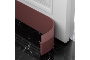 AOTUAO Paraspifferi Sottoporta, Paraspifferi Porta Blindata 400*5cm, Risparmiare Energia Paraspifferi Porta Ingresso, Paraspifferi Sottoporta Blindata Autoadesiva, Riduce il Rumore,anti Freddo-Marrone