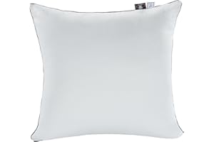 Makimoo Kopfkissen 80x80 cm Einzelstück mit abziehbarem Bezug, Antimilben und antibakteriell Schlafkissen, Bett-Kissen, Mikrofasern, hypoallergen, super weich Kissen