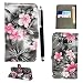 Produktbild Mobile Stuff Samsung Galaxy J5 2016, Luxuriöse Ledertasche Flip Cover + Stylus (Flower Book)
