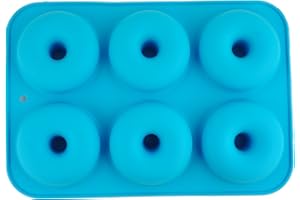 Selecto Bake Silikonowe formy do pączków, silikonowa forma do pączków, duża, nieprzywierająca, 6 wnęk, taca na pączki, bajgiel, blacha do pieczenia, babeczka, ciastka, pączki, naczynia do pieczenia