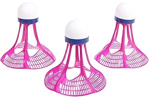 Calager 3Pcs Shuttlecocks Brightly-Colored Badminton Ball Windproof Plastic Badminton Training Shuttlecocks High Speed Badminton Balls for Indoor Outdoor Sports