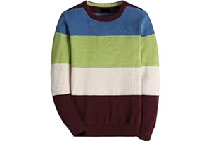 BASADINA Boys' Jumper Christmas Children's Knitwear Striped Long Sleeve V-Neck Sweatshirt Cotton Long Sleeve Children's Winter Warm Clothing