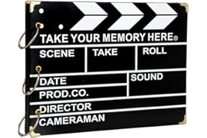 ThxMadam Scrapbook Álbum de Fotos Libro de Visitas de Boda con 60 Páginas Negras Presentes para Regalo de Valentín Día de Aniversario Navidad Cumpleaños para Esposa Hija Madre, Director A