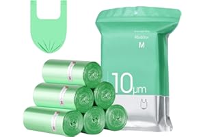 23GUANYI 100 Sacs Poubelle,15-20L,Ultra Résistant,Anti-Fuites,Avec Poignée