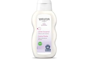 Weleda – Leche Corporal de Malva Blanca, Hidrata Intensamente la Piel Descamada, Calma el Picor, con Pensamiento Silvestre y Malva Blanca, Piel Hipersensible y Atópica Vegana – 200 ml