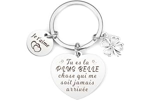 BOMEON Porte Clef Couple Cadeau Pour sa Copine Couple Cadeau Idee Cadeau Couple Cadeau Copine Cadeau Mignon Pour sa Copine Cadeau Couple PerSonnalisé Cadeaux Couple Cadeau Pour Son Copain Cadeau Pour Lui