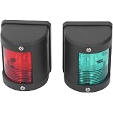 2Pcs LED Navigation Lights for Boats, DC12V-24V 3W LED Signal Warning Light 2NM, IP54 Light for Marine Yachts