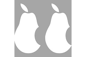 ‎GREENIT GreenIT 2 Aufkleber 10cm Birne mit Biss Handy Tablet Notebook Laptop Tattoo Deko Folie (weiß)