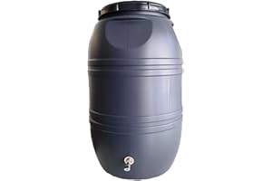 Helguefer - Bidon con Grifo Metálico | Bidón Agua 220 Litros Apto para Uso Alimentario y ADR | Tapa con Cierre Hermético | Polietileno (PEHD), Resistente, Seguro, Estable