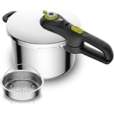 Tefal Secure 5 Neo 6L Pressure Cooker + Basket | Stainless steel, Pressure cooking, 2 programs, 5-point safety system, Suitab