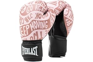 Everlast Spark Boxing Gloves, Faux Leather Boxing Gloves for Bags, Mitt Work & Fitness Classes, Hook & Loop System, Ergonomic Thumb and Injection Moulded Foam - Authentic Everlast Gear