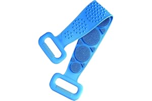 ZCSOWE Spazzola massaggiante per schiena in silicone da 70 centimetri spazzola in silicone per il corpo per rimuovere calli accessorio per la pulizia della doccia per eliminare le cellule morte (blu)