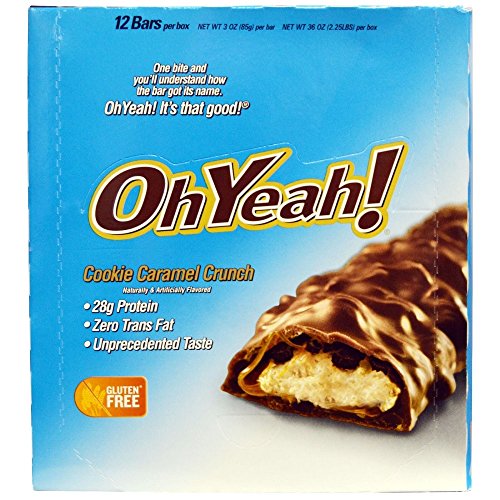 Oh Yeah Verrou, Cookie Caramel Crunch, 12 x 85 g, 1er Pack (1 x 1 kg)
