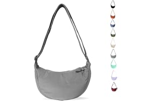 LOCCY Crescent Bag for Women Nylon Crescent Bag Dumpling Bag Crossbody Bag Women Nylon Shoulder Bag with Adjustable Strap Portable Crescent Purse for Daily Use