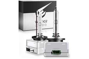TECTICO D3S 35W Xénon Ampoule HID de HID kit de Conversion 4300K 12V Blanc Chaud +300% Ultra clair Kit de conversion Bi HID Ampoule, 2 Ampoules