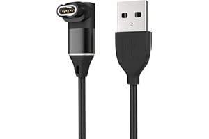 Sinoacc Charger Cable for Garmin Vivoactive 6 5 4 3 Forerunner 55 165 245 255 955 965 970 Fenix 8 Pro E 7 6 5 Venu Sq 2 3S 4 Instinct 2 3 Approach D2 Epix 3.3ft USB Braided 90-Degree Charging Cable