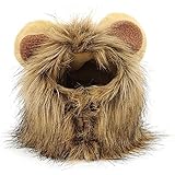 Misika Haustierkostüm Perücke Cosplay für Haustiere Katzen Welpen S/M/L Halsumfang 28/32/38cm (M)
