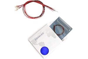 EDGELEC 20pcs Pre Wired 1206 UV (Ultraviolet) 390-395nm SMD LED Light Emitting Diode DC 3V Micro Litz Length 7.8in. (20cm) Soldered Purple LED Lights for DIY Manual Model Toy Decoration