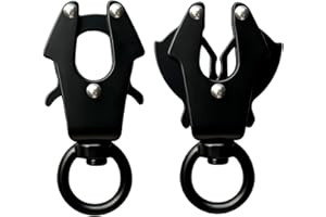 ETIALURE 2 Pièces Clip pour Laisse de Chien avec Mousqueton Pivotant à 360 Degrés, Clip de Sécurité pour Chien à Déclenchement Rapide pour Lier Le Collier de L'animal de Compagnie (Rond × 2)