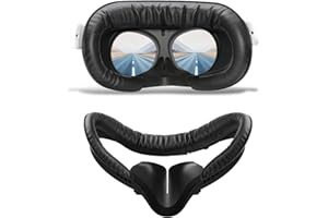 Compatible with Quest 2 Face Pad Replacement, VR Face Interface Bracket with Light Blocking Nose, VR PU Leather Face Pad Protective for Meta Quest 2, Sweat-Proof Face Cover Cushion VR Accessories
