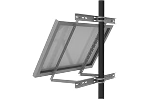 enjoy solar Regulowany aluminiowy wspornik masztu o kącie nachylenia 30° - 60° dla pojedynczych paneli słonecznych, modułu słonecznego, odpowiedni do modułu o szerokości 100-680 mm (w tym śruby i