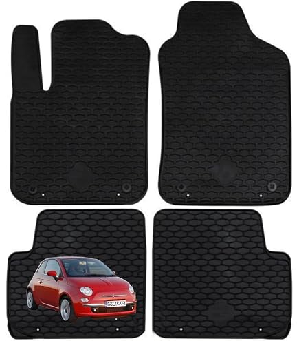 POP SET 4 Tappetini Auto In Gomma TPE Universali - Compatibili Con PEUGEOT 107 - Antiscivolo, Impermeabili, Lavabili