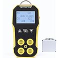 Bosean Multi Gas Monitor, 4 in 1 Gas Detector, O2, CO, H2S, EX Meter with LCD Display Backlight Rechargeable Sound Light Vibrate Alarm Tester Analyzer