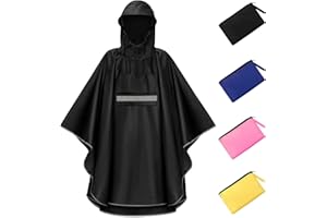 NEWIROVE Chubasquero Niño Capa Chuva Criança Ligero Poncho Impermeable Niño Plegable Poncho Lluvia Unisex Chubasquero Niña Poncho Con Rayas Reflectantes Para Infantil 120-140 cm