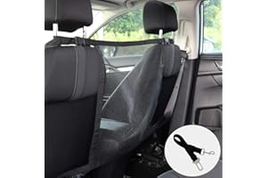 DaizySight Red para Perros Coche con Cinturon de Seguridad Coche, para Pequeño y Mediano Perra, Separador de Coche para Perros, Mantenga el Pelo de Las Mascotas alejado del Asiento Delantero