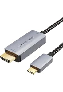 CableCreation USB C to HDMI Cable, Type C to HDMI Cable HDR 4K@60Hz, 2K@144Hz, USB Type C to HDMI Adapter Thunderbolt 3 Compa