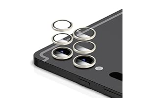 GIOPUEY [Full Protection Camera Lens Protector Compatible with Samsung Tab S10 Ultra/S9 Ultra,[2 Pack] Metal + Tempered Glass, Camera Protector - Gold