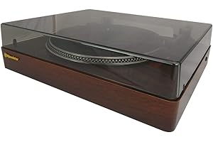 Roadstar TT-385BTT Tocadiscos de Vinilo, 3 Velocidades 33/45/78 RPM, Transmisión Bluetooth, Salida Audio RCA, Autoparada, Estilo Vintage, Madera
