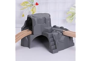 YO-HAPPY Accessoires de Voie de Train en Bois de Double Tunnel Gris en Plastique de pour Le Train de Voie de Tunnel
