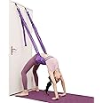 Yoga Fitness Stretching Strap with Cushion, Adjustable Leg Stretcher Back Bend Assist Trainer Improve Leg Waist Back Flexibility Home Gym Equipment for Pilates Ballet Split Gymnastics Rehab